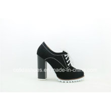 Neue modische Lace-up Elegant Lady Square Ferse Schuhe